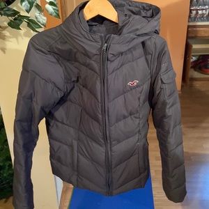 Grey Hollister Puffer Jacket